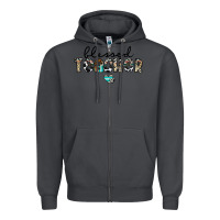 Smoke blessed teacher Zipper Hoodie - CowhideDigitalArt