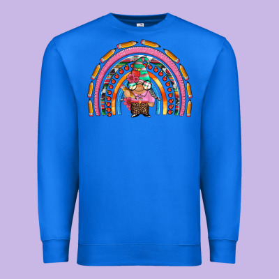 Teacher Gnome Rainbow Premium Sweatshirt Designed By Artiststas