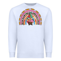 White teacher gnome rainbow Premium Sweatshirt - Artiststas