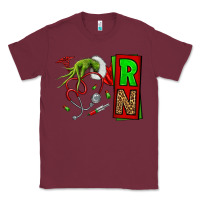 Burgundy Christmas Character  Nurse Classic Tee - NancyCooperArtShop