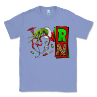 Colony Blue Christmas Character  Nurse Classic Tee - NancyCooperArtShop