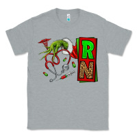 Heather Grey Christmas Character  Nurse Classic Tee - NancyCooperArtShop