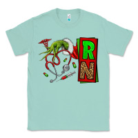 Seafoam Christmas Character  Nurse Classic Tee - NancyCooperArtShop
