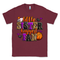 Burgundy little sister biggest fan basketball Classic Tee - Jasminsmagicworld