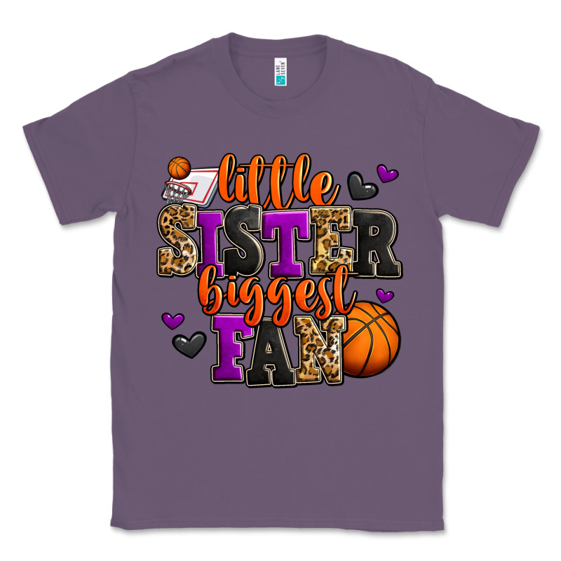 Little Sister Biggest Fan Basketball Classic Tee by Jasminsmagicworld | Teevron