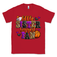 Red little sister biggest fan basketball Classic Tee - Jasminsmagicworld