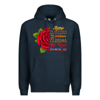 Navy Always chingona sometimes cabrona but never pendej Premium Hoodie - RanaPortraitStore