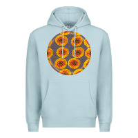 Blue Mist african fabric pattern round earrings 4 Premium Hoodie - BundleAndBundleShop