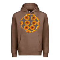 Chestnut african fabric pattern round earrings 4 Premium Hoodie - BundleAndBundleShop