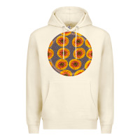 Sandshell african fabric pattern round earrings 4 Premium Hoodie - BundleAndBundleShop