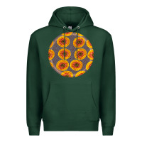 Sports Green african fabric pattern round earrings 4 Premium Hoodie - BundleAndBundleShop