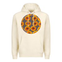 Tofu african fabric pattern round earrings 4 Premium Hoodie - BundleAndBundleShop