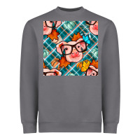 Storm fall pig seamless pattern Heavyweight Sweatshirt - BundleAndBundleShop