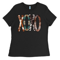 Black Xoxo Leopard Heart Ladies Tee - Bettercallsaul