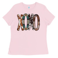 Bubblegum Pink Xoxo Leopard Heart Ladies Tee - Bettercallsaul