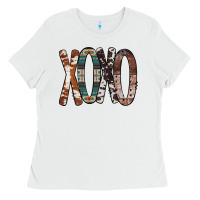 White Xoxo Leopard Heart Ladies Tee - Bettercallsaul