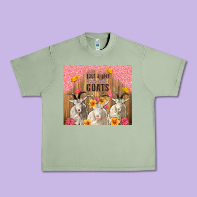 Just A Girl Who Loves Goats Tumbler Urban Heavy Tee Designed By Tumblerdesignbyshophia