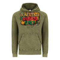 Vintage Olive juneteenth vibes only Vintage Hoodie - CowGirlArtShop