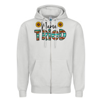 Dove Grey mama tried Zipper Hoodie - CowhideDigitalArt