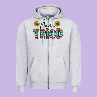 Mama Tried Zipper Hoodie Designed By Cowhidedigitalart