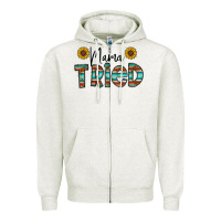 Oatmeal Heather mama tried Zipper Hoodie - CowhideDigitalArt
