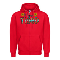 Red mama tried Zipper Hoodie - CowhideDigitalArt
