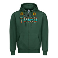 Sports Green mama tried Zipper Hoodie - CowhideDigitalArt