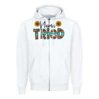 White mama tried Zipper Hoodie - CowhideDigitalArt
