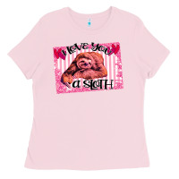 Bubblegum Pink Valentine Sloth Ladies Tee - Bettercallsaul