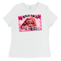White Valentine Sloth Ladies Tee - Bettercallsaul