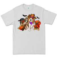 Dove Grey Halloween beagle dog Premium Tee - RanaPortraitStore
