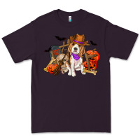 Plum Halloween beagle dog Premium Tee - RanaPortraitStore