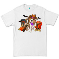 White Halloween beagle dog Premium Tee - RanaPortraitStore
