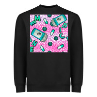 Black Western Medicine Seamless Pattern Heavyweight Sweatshirt - BundleAndBundleShop