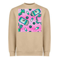 Mushroom Western Medicine Seamless Pattern Heavyweight Sweatshirt - BundleAndBundleShop