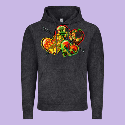 Juneteenth Hearts Vintage Hoodie Designed By Cowgirlartshop