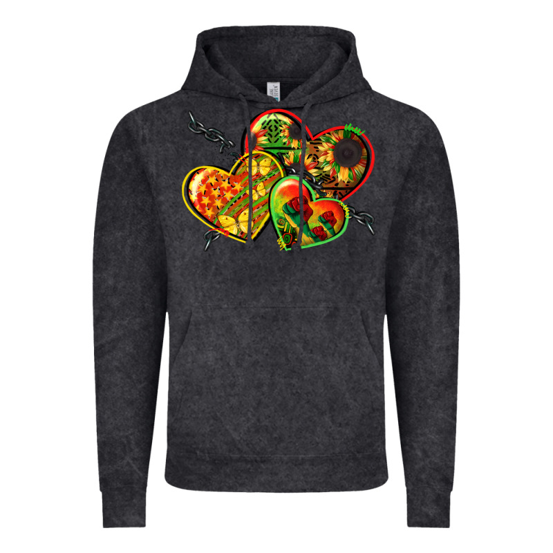 Juneteenth Hearts Vintage Hoodie by CowGirlArtShop | Teevron