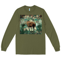 Army Green Stay wild Bear tumbler Long Sleeve Tee - HowdyJamesFarm