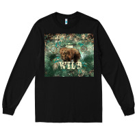 Black Stay wild Bear tumbler Long Sleeve Tee - HowdyJamesFarm
