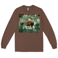 Chestnut Stay wild Bear tumbler Long Sleeve Tee - HowdyJamesFarm