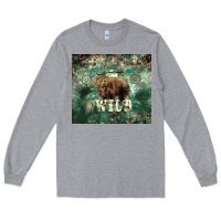Heather Grey Stay wild Bear tumbler Long Sleeve Tee - HowdyJamesFarm