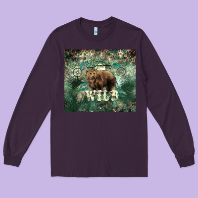 Stay Wild Bear Tumbler Long Sleeve Tee Designed By Howdyjamesfarm