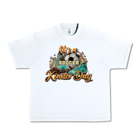 White It's a Soccer Kinda Day Urban Heavy Tee - HowdyJamesFarm