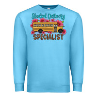 Ocean Blue student delivery specialist school bus Premium Sweatshirt - Artiststas