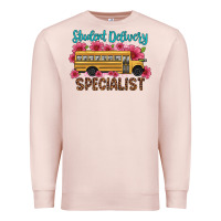 Pale Pink student delivery specialist school bus Premium Sweatshirt - Artiststas