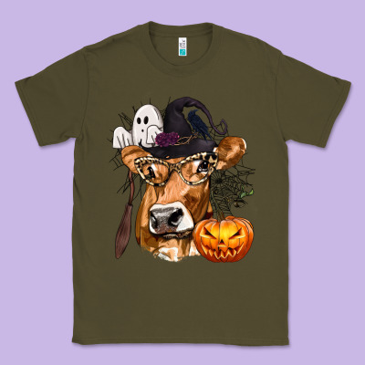 Boo Heifer Cow Halloween Classic Tee Designed By Texasbilliewilder