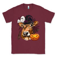 Burgundy Boo Heifer Cow Halloween Classic Tee - texasbilliewilder