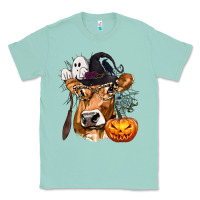 Seafoam Boo Heifer Cow Halloween Classic Tee - texasbilliewilder