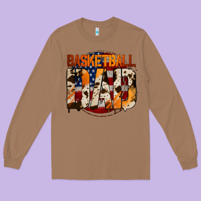 Basketball Dad Long Sleeve Tee Designed By Jasminsmagicworld