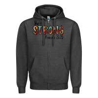 Charcoal Heather she is strong provebs Zipper Hoodie - CowhideDigitalArt